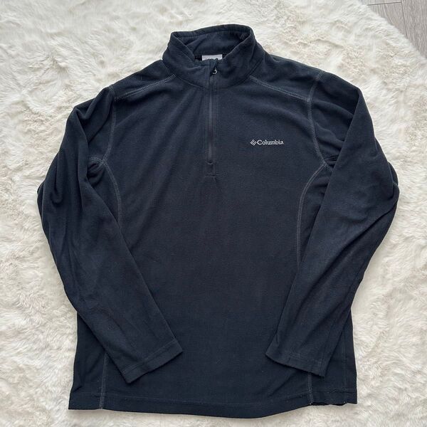 Columbia クラマス レンジ II ハーフジップ フリース メンズ Sサイズ BLACK トップス