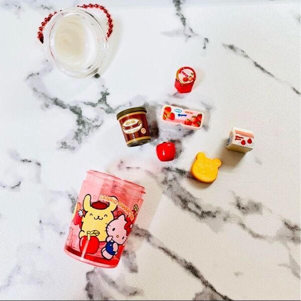 ミニチュアフード SANRIO サンリオ ハローキティ ケース セット フラペ ハローキティ キーホルダー