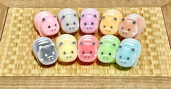 ミニぷか カラフルベコちゃん 10種 コンプ 赤べこ べこ フロッキー