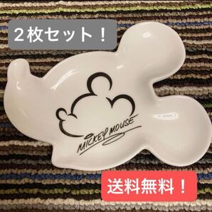 2枚セット!Disney MICKEY MOUSE プレート 新品未使用 ディズニーランド