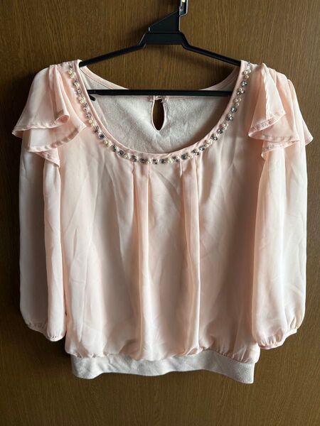 美品 MISCH MASCH ミッシュマッシュ フリル袖ブラウス M