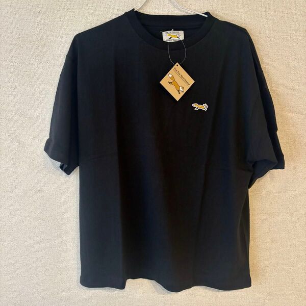 【Mサイズ】PENNEYS ペニーズ THE FOX ワッペン刺繍 ルーズ半袖Tシャツ 黒