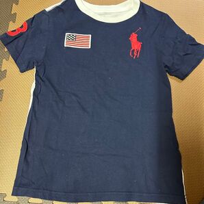 ラルフローレン キッズ Tシャツ ネイビー アメリカ国旗