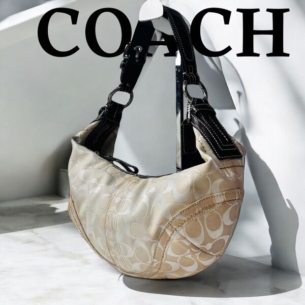 COACH コーチ ワンショルダーバッグ 肩掛け シグネチャー キャンバス ショルダーバッグ