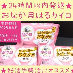 【数量限定値下げ命の母カイロ じんわり温かいおなか用貼るカイロ30枚 妊活腸活