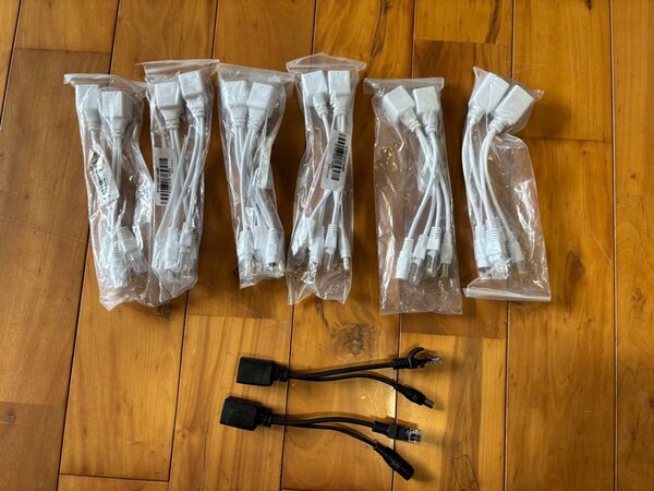 LANケーブル用中継コネクタ まとめ売り ホワイト6セットブラック1セット POE