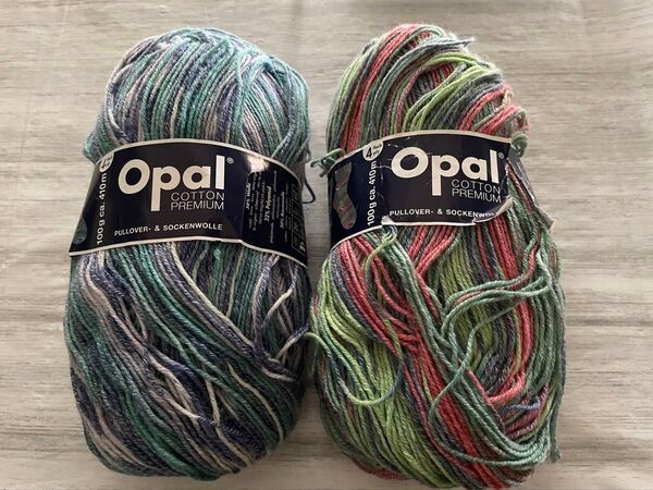 Opal コットン プレミアム 毛糸 2玉セット