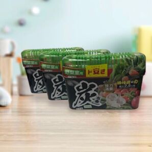 活性炭の力 最大2.5ヶ月分 炭当番 野菜室用 炭脱臭剤200g 3個セット②