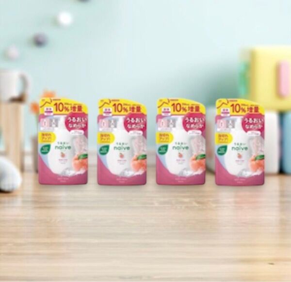 クラシエ ナイーブ ボディソープ 桃の葉エキス 詰替用 増量 396ml 4個③
