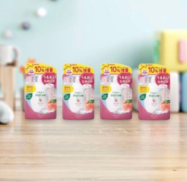 クラシエ ナイーブ ボディソープ 桃の葉エキス 詰替用 増量 396ml 4個③