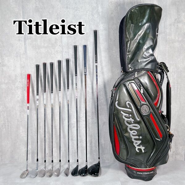 W677 Titleist タイトリスト メンズ ゴルフ クラブ セット10点 VG3 Vokey 黒 赤 カッコいい