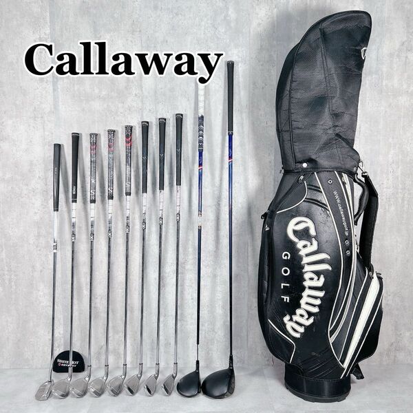 W662 Callaway キャロウェイ X メンズ ゴルフ クラブ セット 12点 男性 黒 キャディバッグ