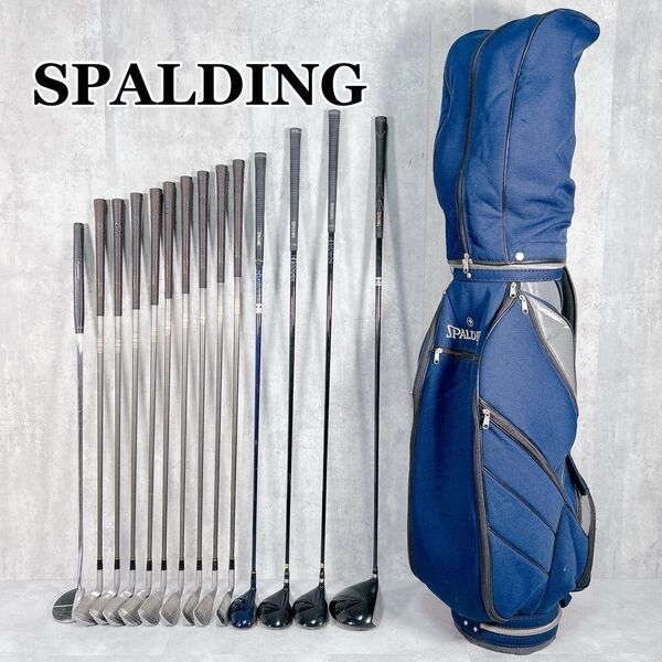 W663 SPALDING スポルディング メンズ ゴルフ クラブ フルセット 15点 キャディバッグ 初心者 入門 ビギナー