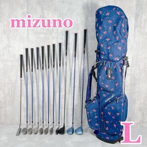 W630 mizuno ミズノ レディース ゴルフ クラブ セット 12点 スタンドキャディバッグ 美品 初心者 入門