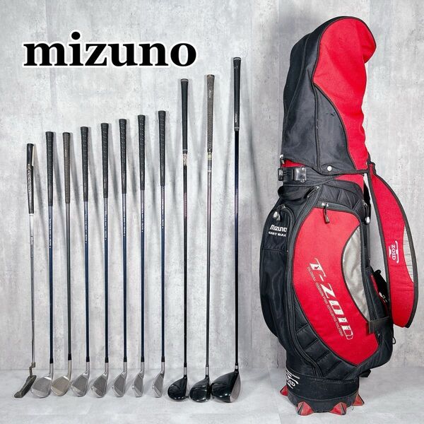 W932 mizuno ミズノ メンズ ゴルフ クラブ セット 12点 キャディバッグ 初心者 入門 ビギナー