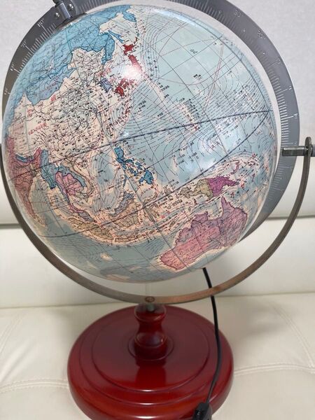 地球儀 ライト付 大きい アンティーク 地球儀 学研 デラックス地球儀 昭和レトロ インテリア 置物 アンティーク 地球儀