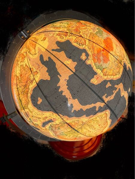 地球儀 ライト付 大きい アンティーク 地球儀 学研 デラックス地球儀 昭和レトロ インテリア 置物 アンティーク 地球儀