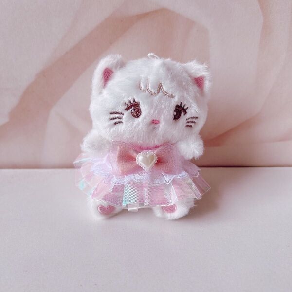 ハンドメイド ぬい服 ぬいぐるみ mikko マスコット ムース フリル ワンピース フリルドレス ぬい活 推し活