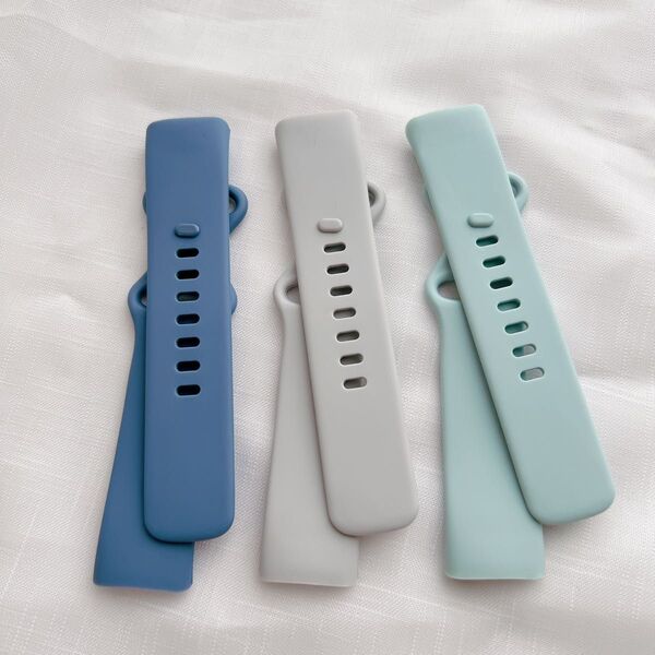 ◆ Fitbit Charge 6/5 バンド ベルト 3色セット 交換バンド シリコン ブルー グレー ライトグリーン