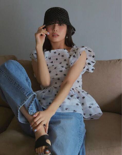 FRAY I.D フリルスリーブシャーリングブラウス 美品
