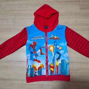 スパイダーマン 薄手パーカー 140センチ