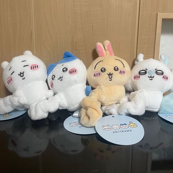ちいかわ ぬいぐるみシュシュ 4種セット ちいかわ ハチワレ うさぎ モモンガ