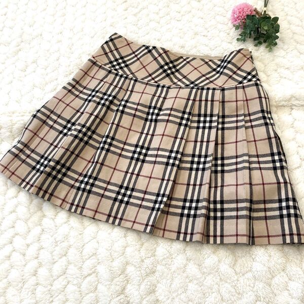 BURBERRY バーバリー プリーツスカート ノバチェック ベージュ