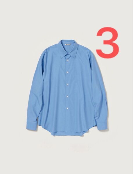auralee 25ss WASHED FINX TWILL SHIRT 3