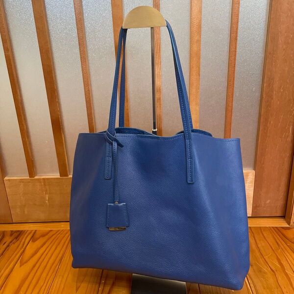 LORISTELLA レザー トートバッグ ブルー A4収納可