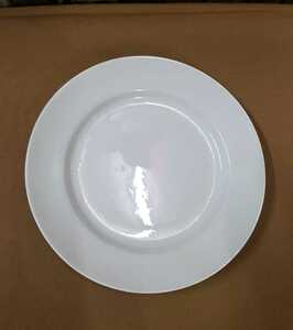 フランスアンティーク　クレイユモントロー プレーン皿 丸皿 白 皿 プレート　22×2.5cm　4 ブロカント 古道具
