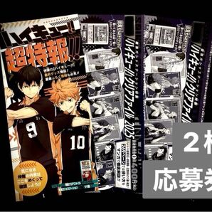 最強ジャンプ 2025 7月号 付録 ハイキュー クリアファイル ガシャ ガチャ 応募用紙 2枚