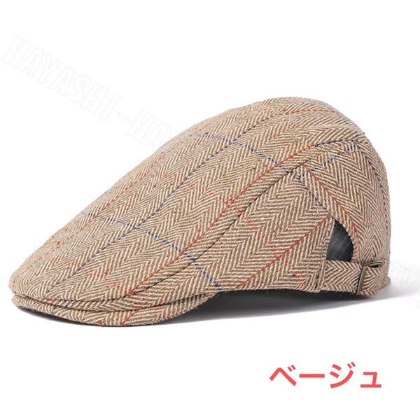 ハンチング キャップ ゴルフ 帽子 ハンチング帽子 ベレー帽 シンプル ベージュ ベージュ帽