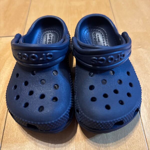 crocs クロックス キッズ US C6(JP 14cm)ネイビー