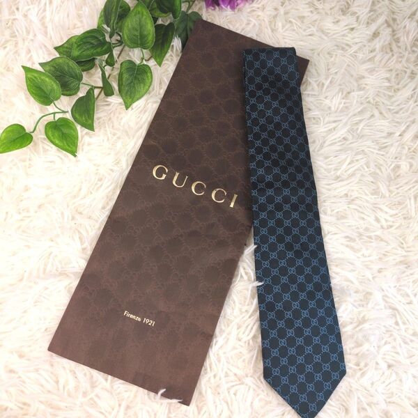GUCCI グッチ シルク ネクタイ GG柄 ダイヤモンドパターン