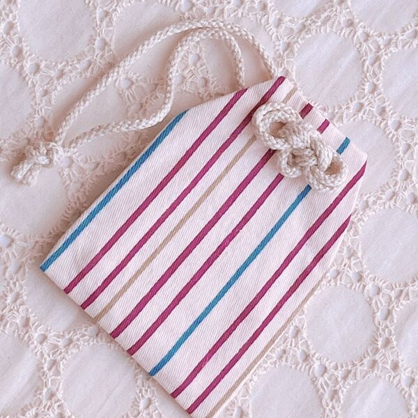 二重叶結びのお守り袋 《amulet case》