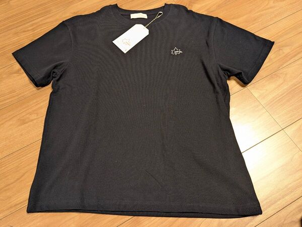 ロゴス メンズ Tシャツ L 黒 ワンポイント アウトドア 部屋着 半袖 新品未使用