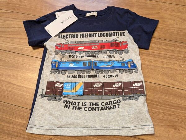 ベビー キッズ Tシャツ 半袖 子供服 貨物列車 桃太郎 金太郎 100 電車 新品未使用