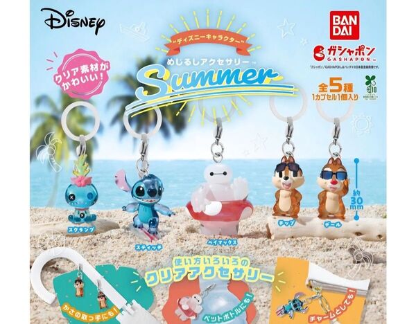 ディズニーめじるしアクセサリー サマー summer 全5種 コンプリート