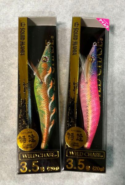 スクイッドマニア ワイルドチェイス3.5号 未使用2ヶセット バニーピーチ シャイニーグリーン