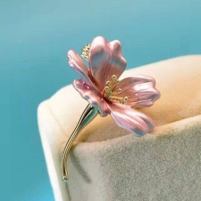 ブローチ 桜 さくら サクラ 花 エナメルブローチ フラワーブローチ アクセサリーピン 上品 清楚