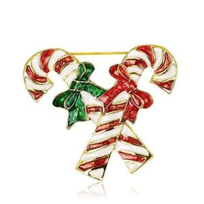 ブローチ クリスマスキャンディー キャンディ クリスマスデザイン エナメルブローチ かわいい 可愛い キュート アクセサリーピン