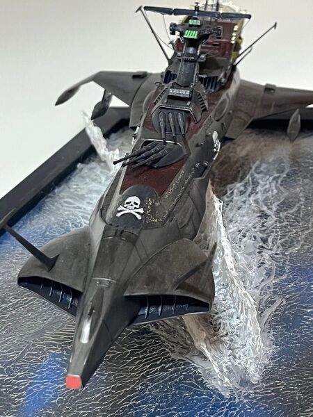 ハセガワ 1/1500宇宙海賊戦艦アルカディア号 2号艦 完成品 ハーロック