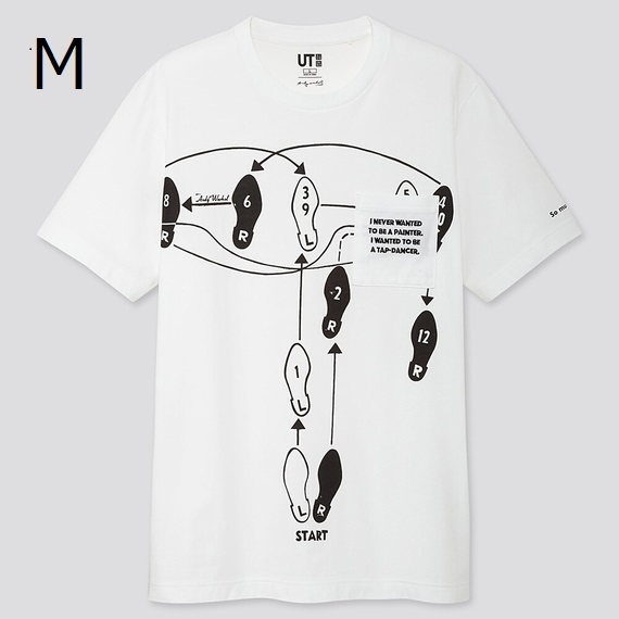 【送料無料】新品●Mサイズ★アンディ・ウォーホル So Warhol! Tシャツ(半袖)ポケット付●ホワイト 白●タップダンス●ユニクロ