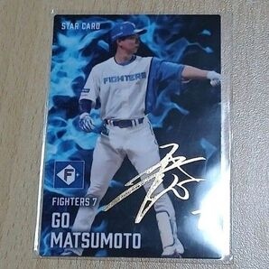 プロ野球チップス カード 松本剛 スターカード 金箔サイン