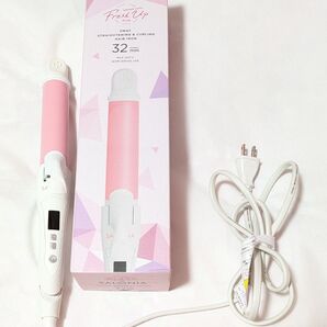 SALONIA 2WAY ストレート カール ヘアアイロン サロニア フレッシュアップピンク ピンク