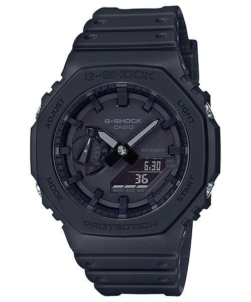 CASIO G-SHOCK 腕時計 メンズ アナデジ 八角形 GA-2100-1A1 ブラック 逆輸入品