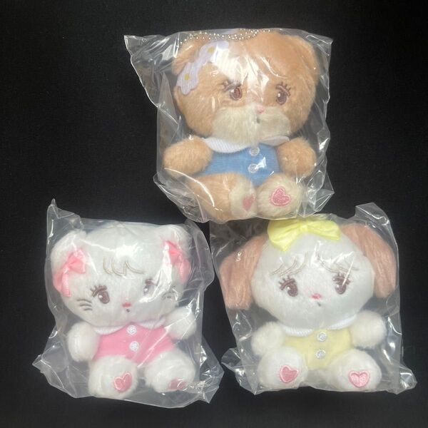 mikko characters ぬいぐるみ2 ムース ラテ スフレ 3点セット