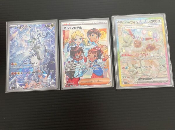 ポケモンカード Nのレシラム パルデアの学生 イーブイex SAR 3枚セット
