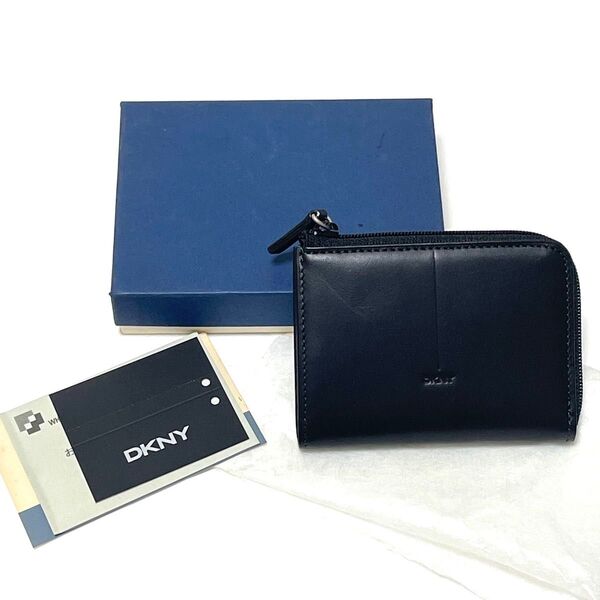 DKNY ダナキャランニューヨーク 財布 小銭入れ財布 L字ファスナーコインケース ウォレット レザー コインケース 小銭