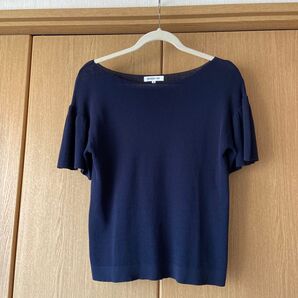ナチュラルビューティーベーシック袖フレアー 半袖ニット